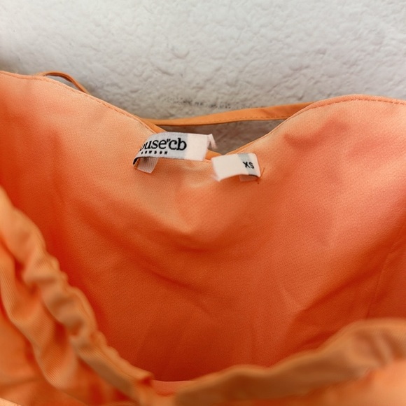 HOUSE OF CB 'Carmen' Tangerine Bustier‎ Sundress orange NWOT size XS - Picture 8 of 10